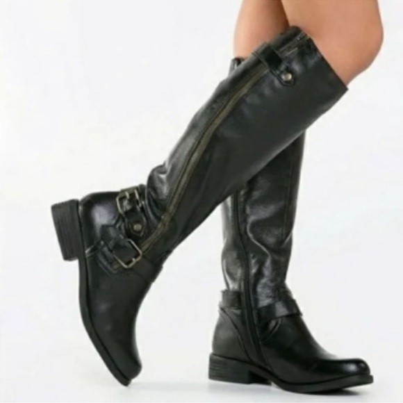 Steve Madden Shoes - STEVE MADDEN Synicle Tall "Buttery" Leather Boots 7M Black LIKE NEW!
